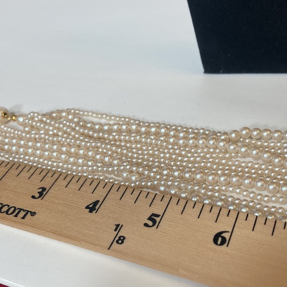 18" Multi Strand Small Beaded Faux Pearl Necklace - Picture 7 of 10